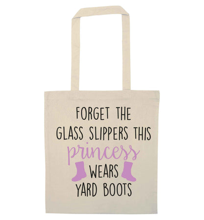 Forget the glass slippers this princess wears yard boots natural tote bag