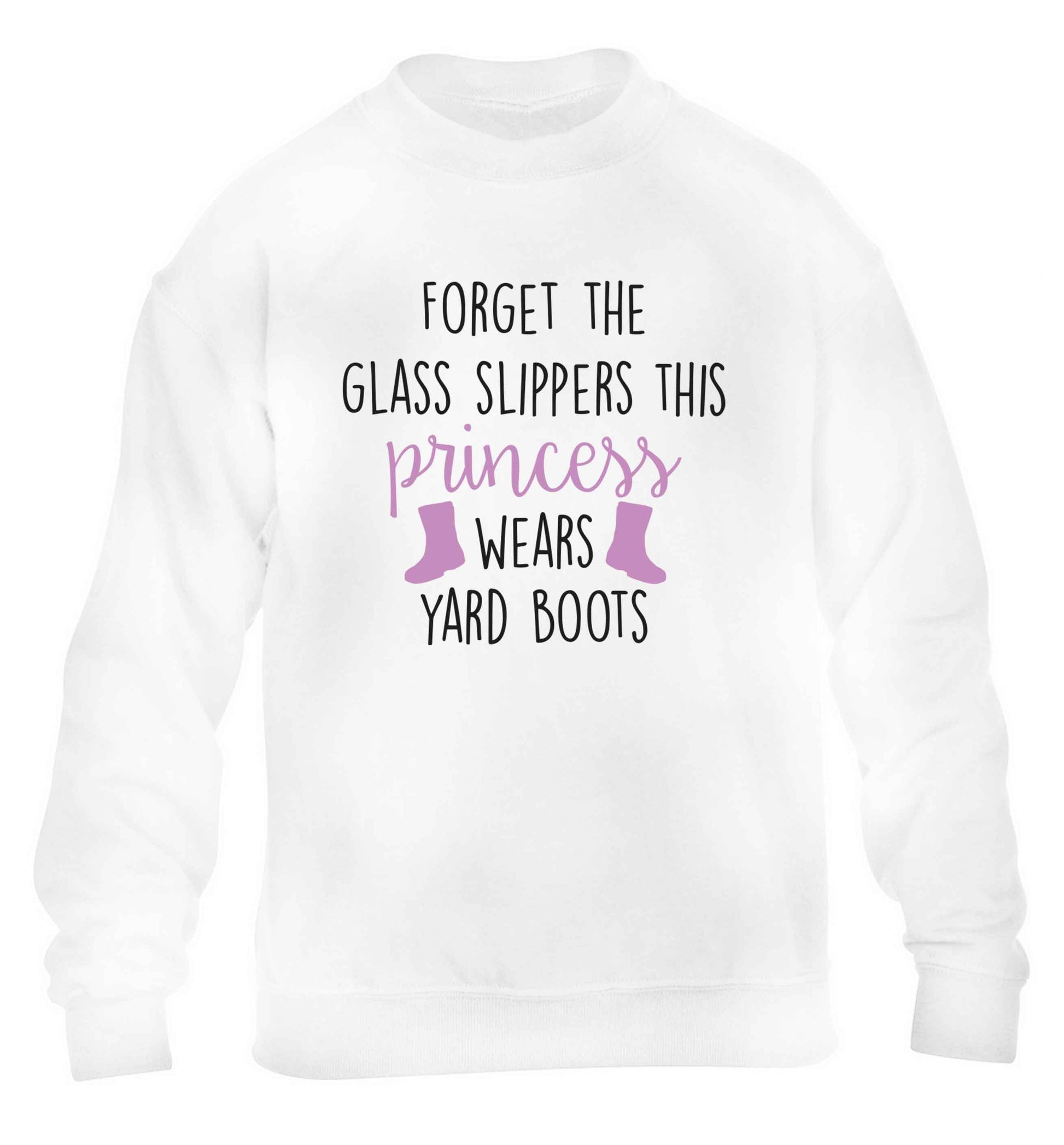 Forget the glass slippers this princess wears yard boots children's white sweater 12-13 Years