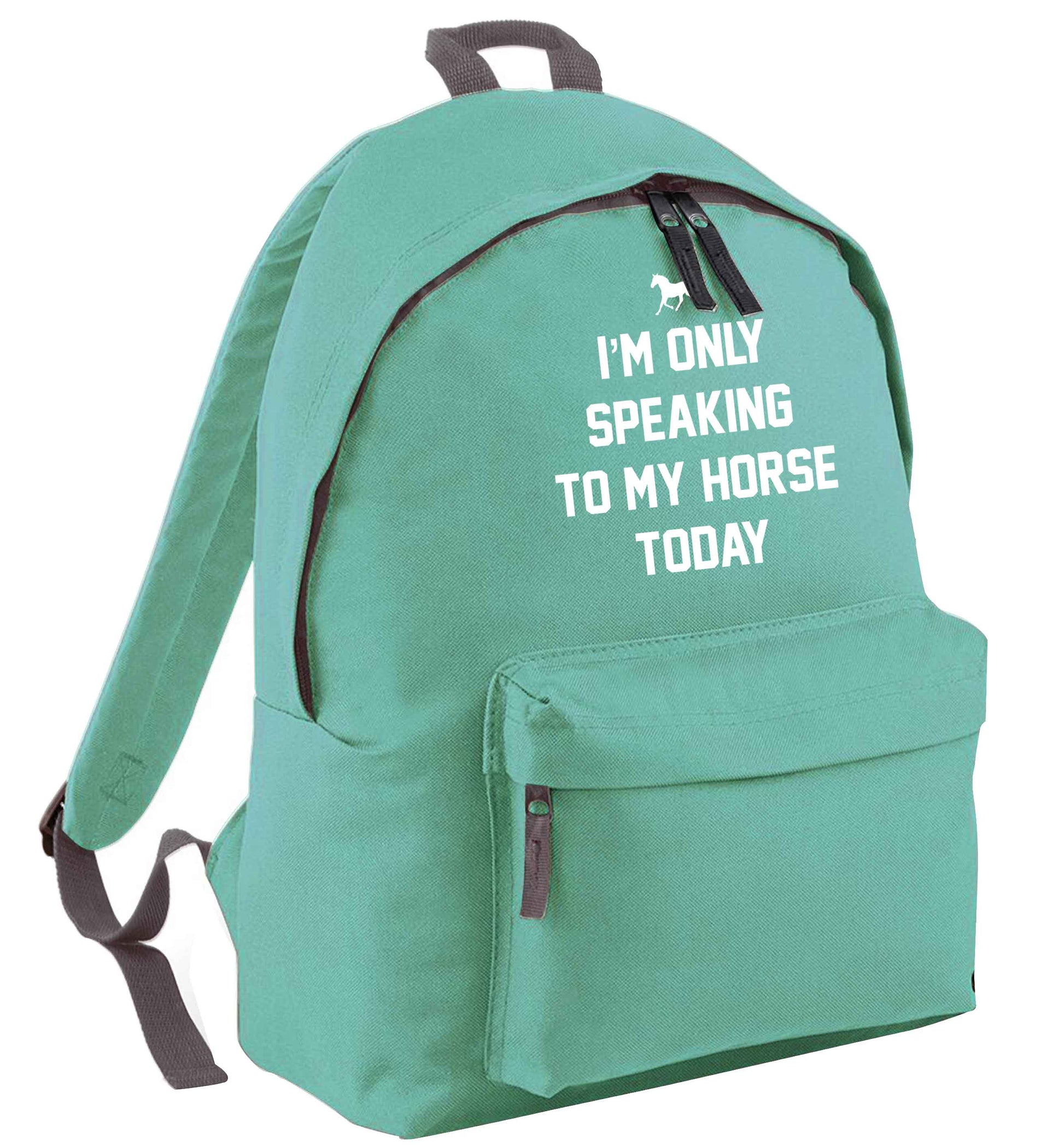 I'm only speaking to my horse today mint adults backpack