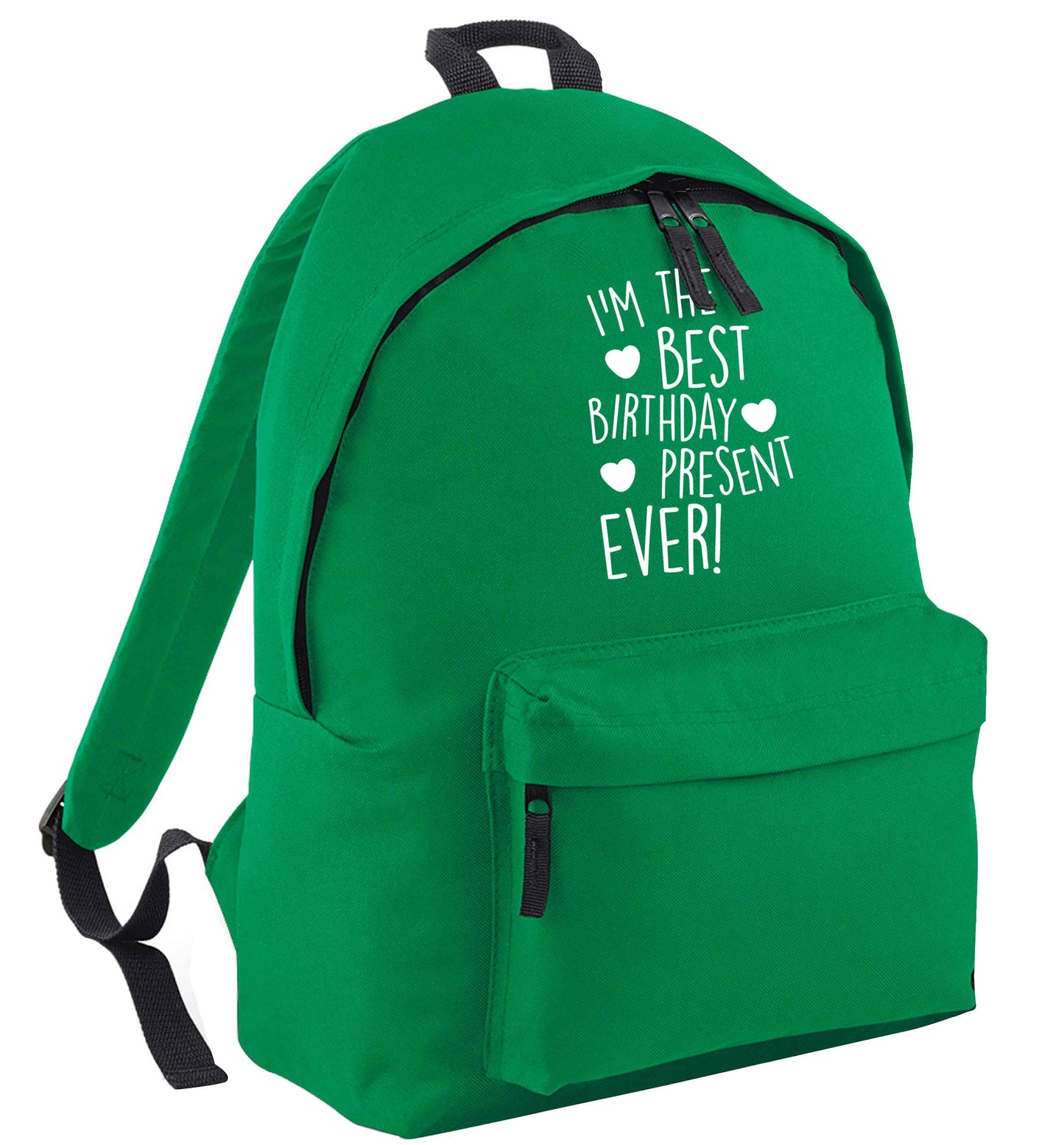 I'm the best birthday present ever green adults backpack