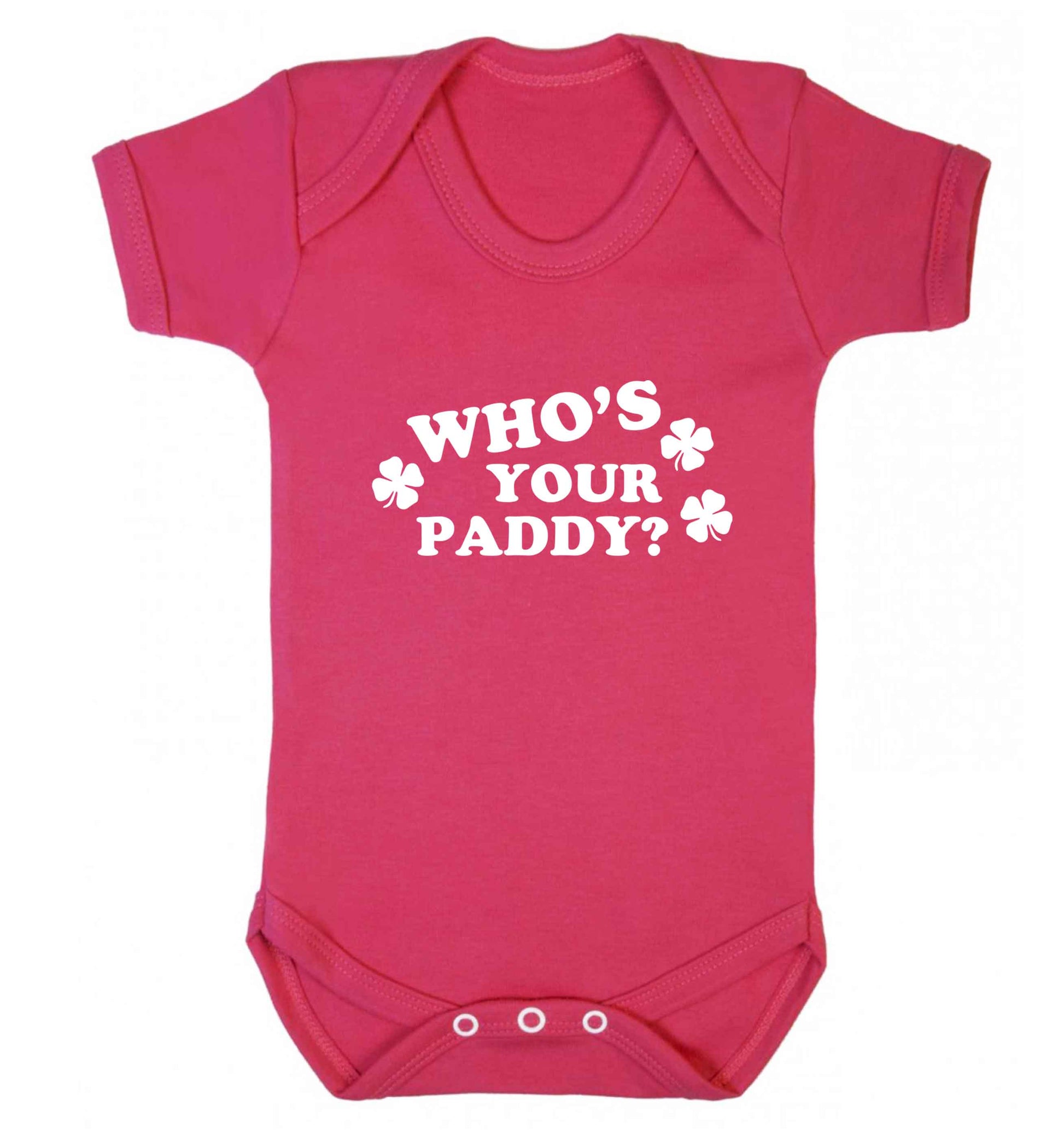 Who's your paddy? baby vest dark pink 18-24 months