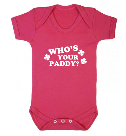 Who's your paddy? baby vest dark pink 18-24 months