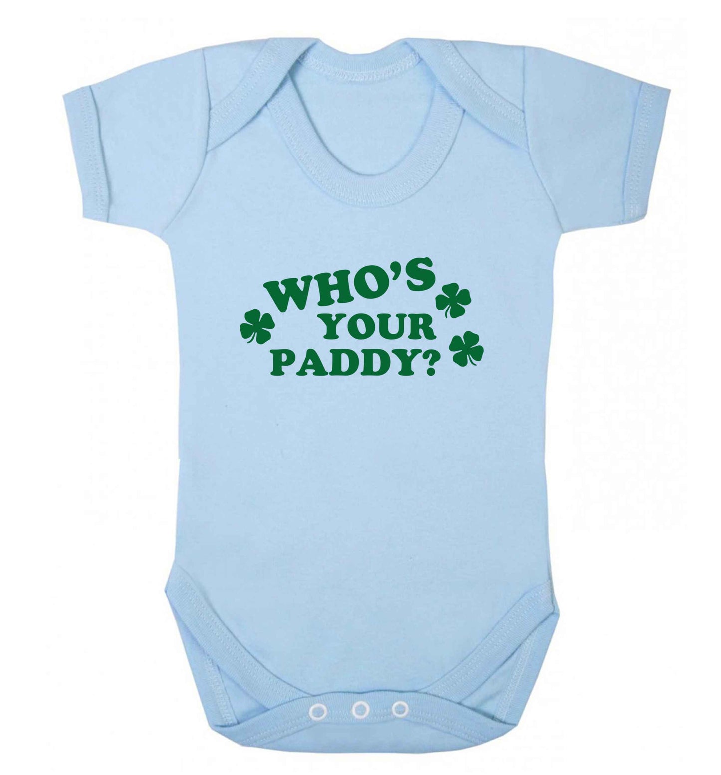 Who's your paddy? baby vest pale blue 18-24 months