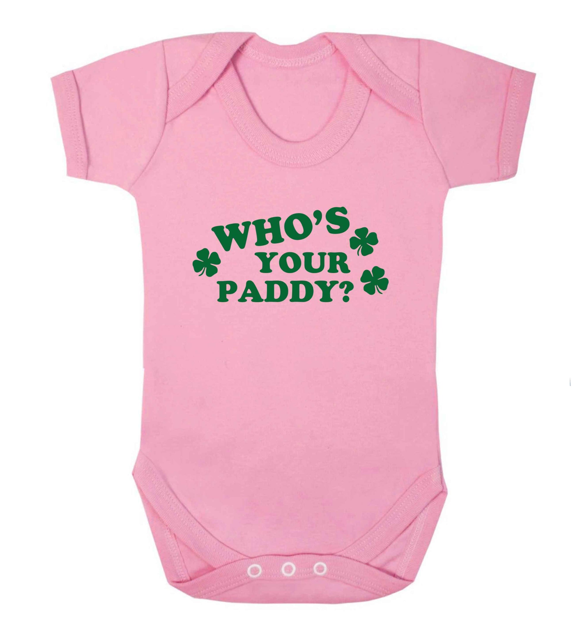 Who's your paddy? baby vest pale pink 18-24 months