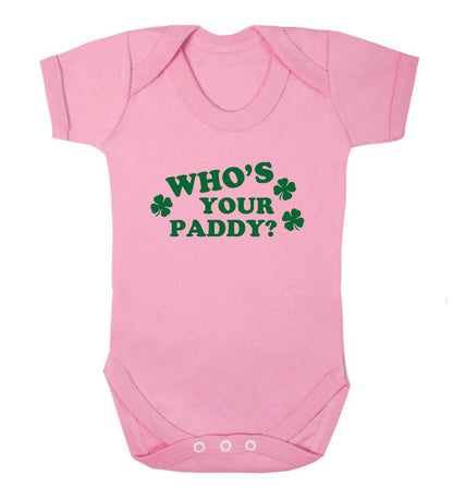Who's your paddy? baby vest pale pink 18-24 months