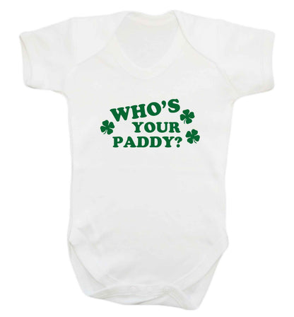 Who's your paddy? baby vest white 18-24 months