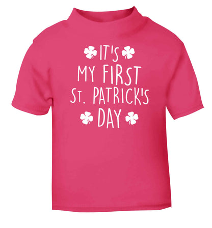 It's my first St.Patrick's day pink baby toddler Tshirt 2 Years