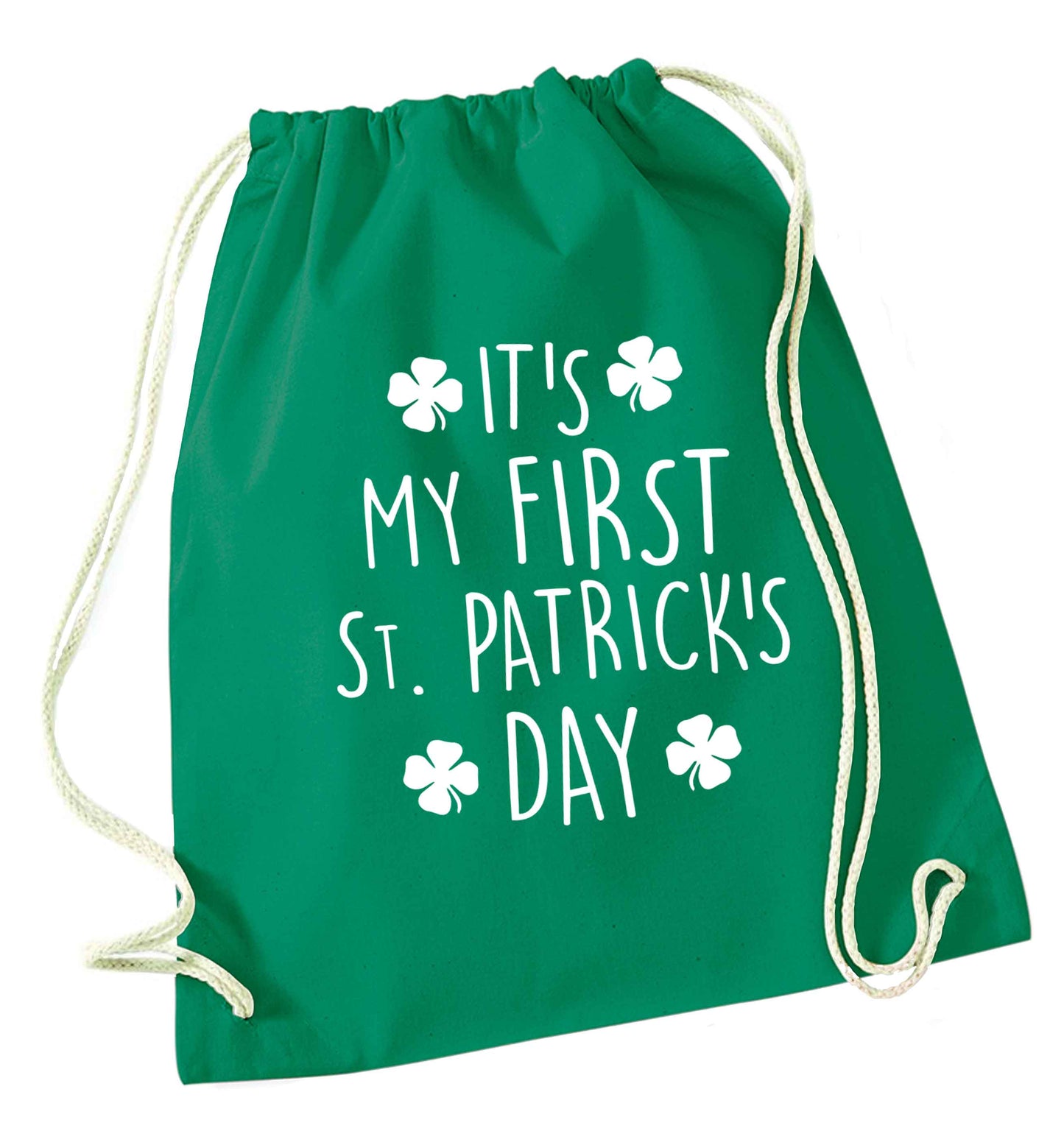It's my first St.Patrick's day green drawstring bag