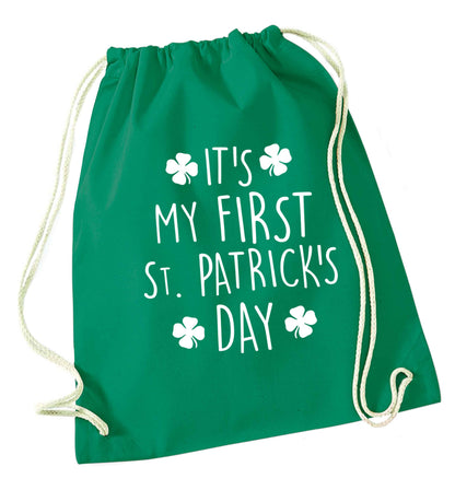 It's my first St.Patrick's day green drawstring bag