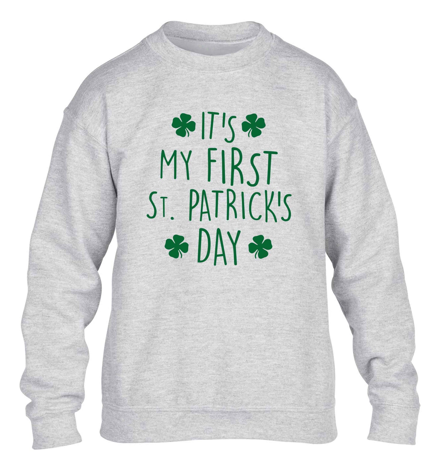 It's my first St.Patrick's day children's grey sweater 12-13 Years