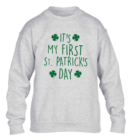 It's my first St.Patrick's day children's grey sweater 12-13 Years