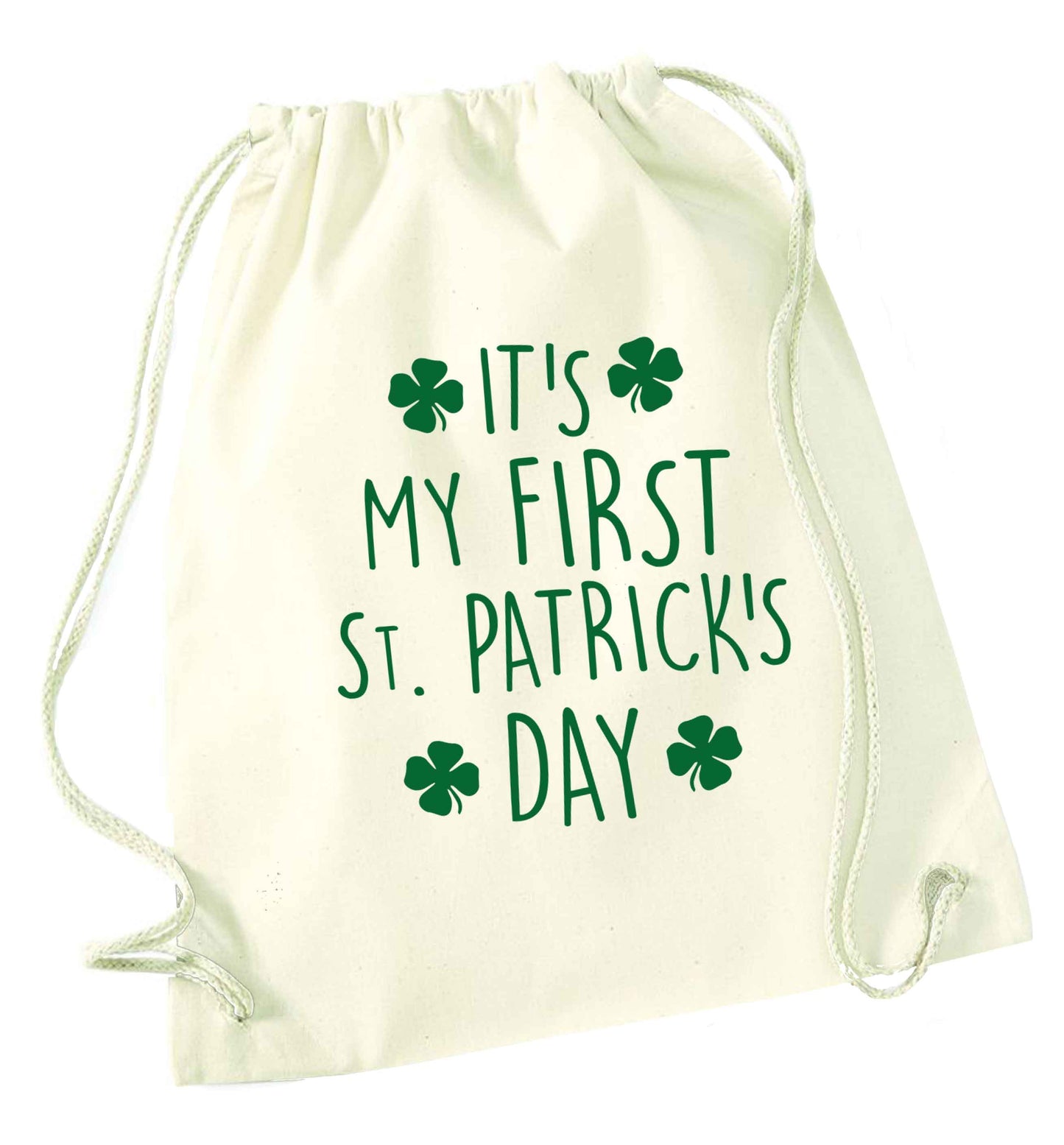 It's my first St.Patrick's day natural drawstring bag