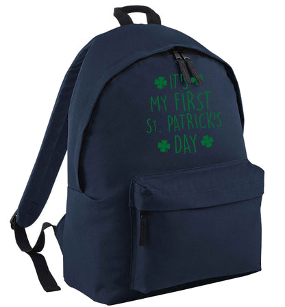 It's my first St.Patrick's day navy childrens backpack