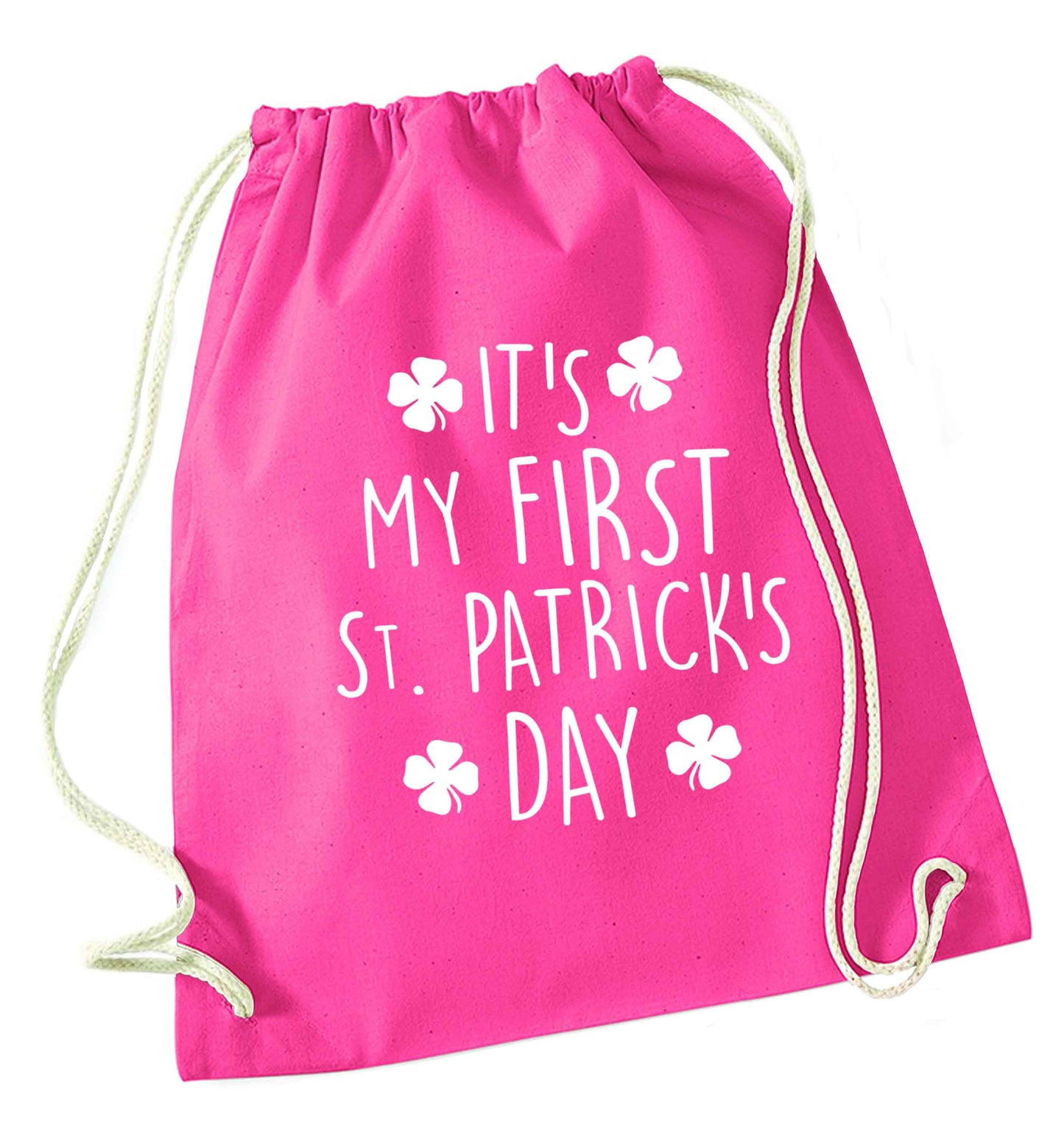 It's my first St.Patrick's day pink drawstring bag
