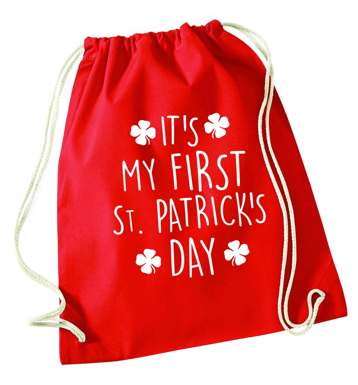 It's my first St.Patrick's day red drawstring bag 