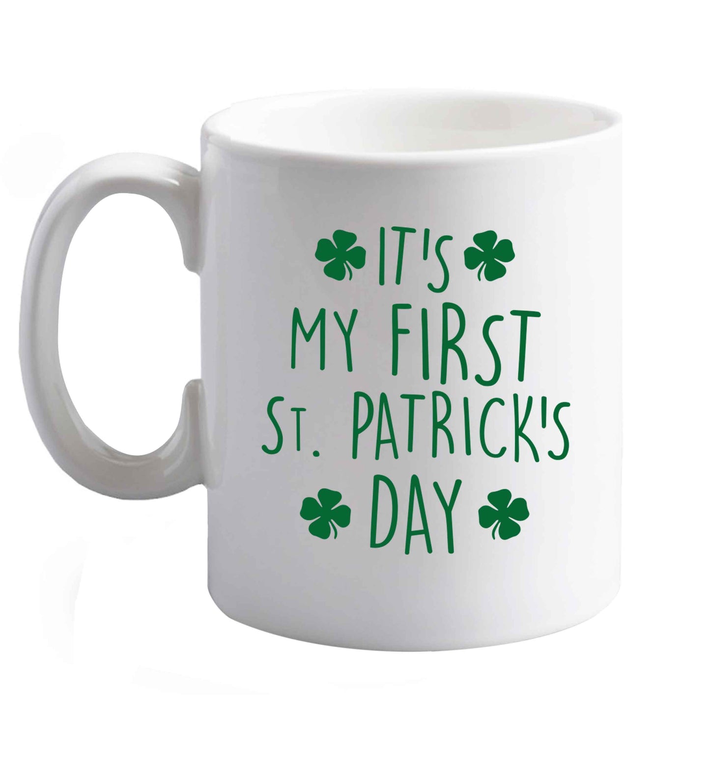 10 oz Favourite Type Pan Pancake ceramic mug right handed