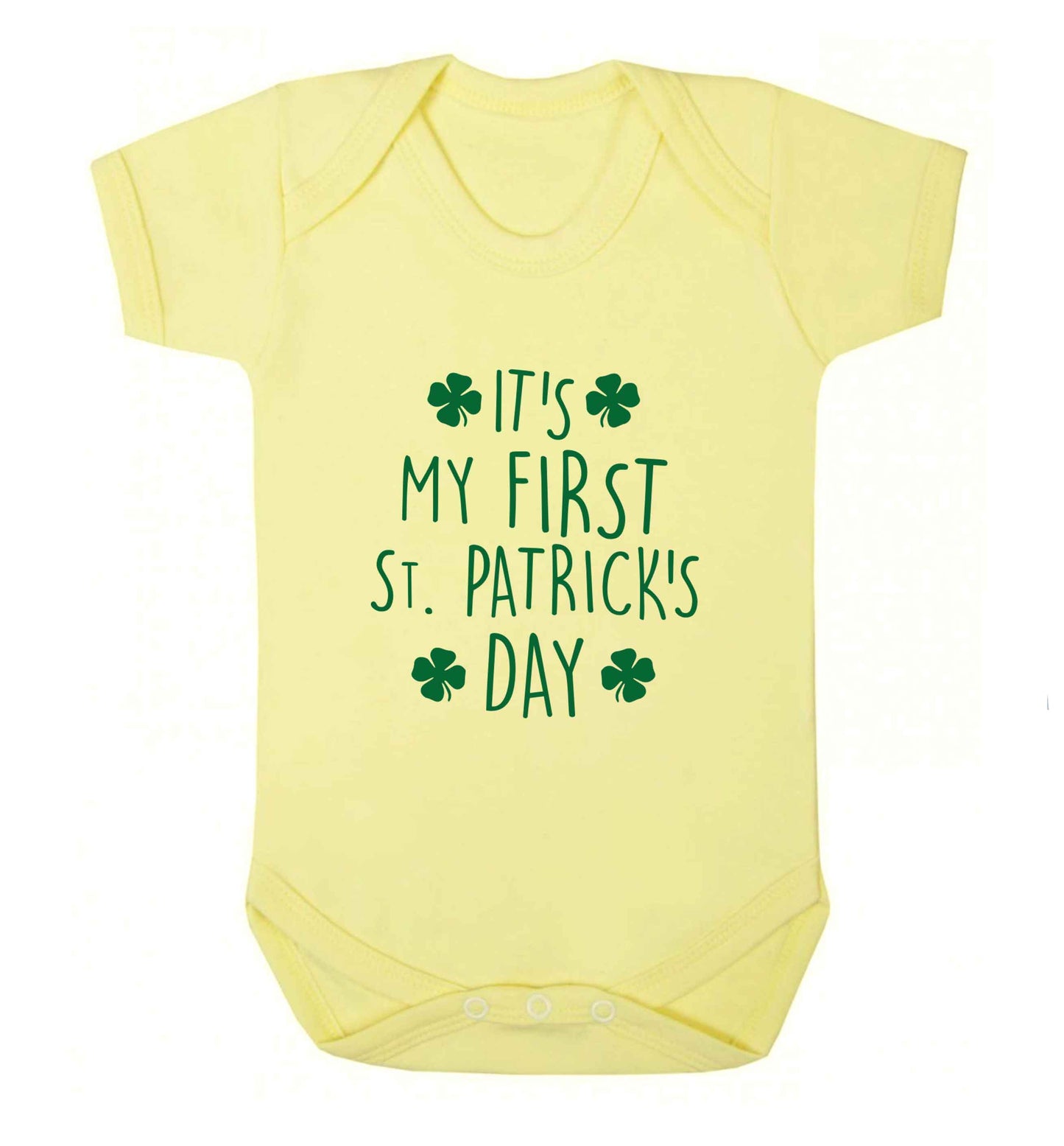 It's my first St.Patrick's day baby vest pale yellow 18-24 months