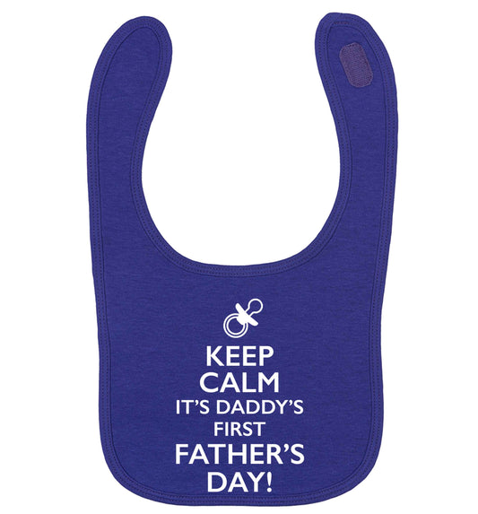 Keep calm it's daddys first Father's Day | baby bib
