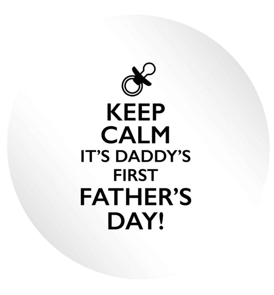 Keep calm it's daddys first father's day 24 @ 45mm matt circle stickers