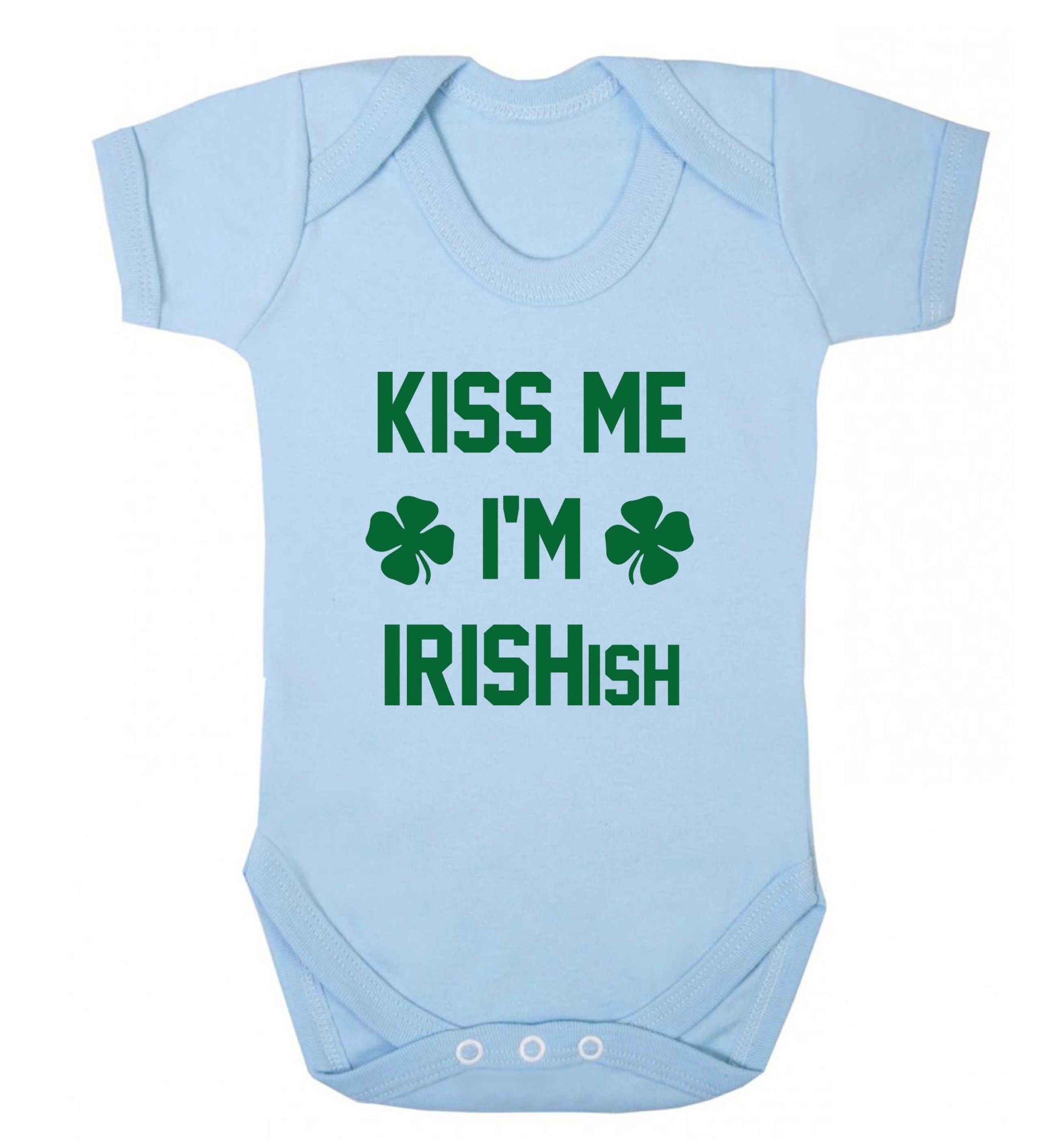 Kiss me I'm Irishish baby vest pale blue 18-24 months