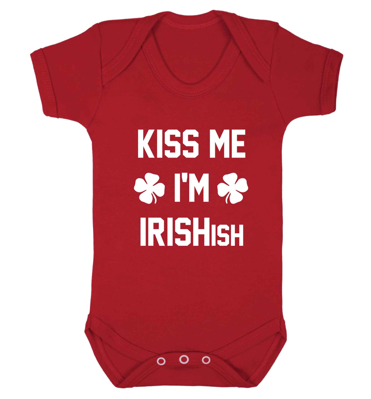 Kiss me I'm Irishish baby vest red 18-24 months