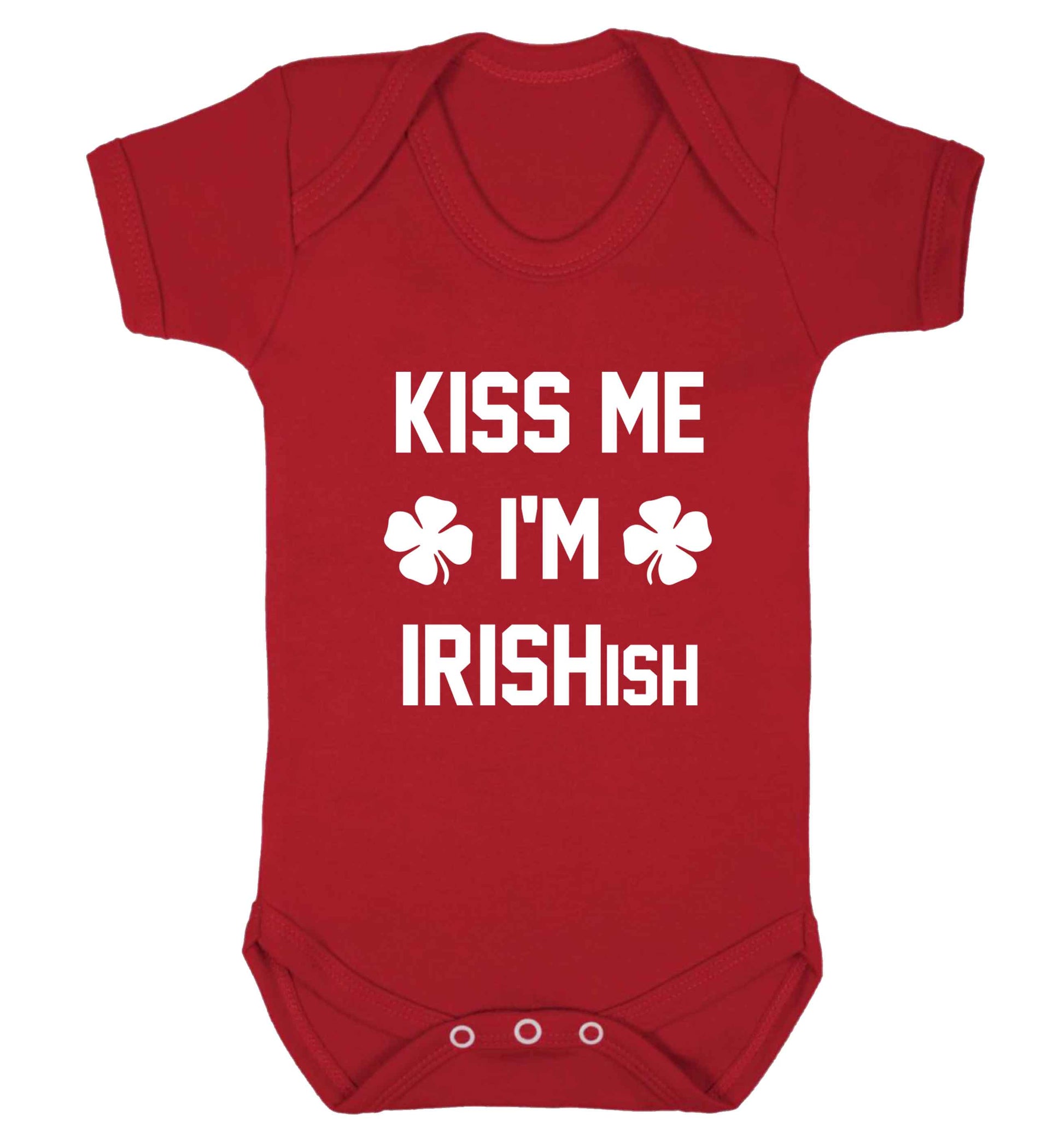 Kiss me I'm Irishish baby vest red 18-24 months