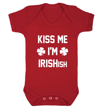 Kiss me I'm Irishish baby vest red 18-24 months