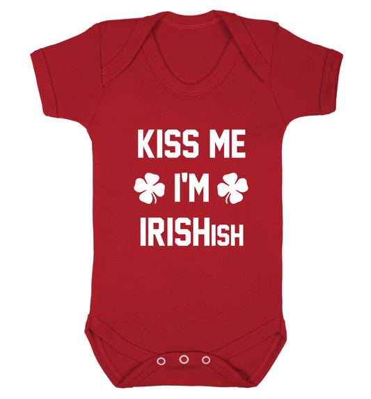 Kiss me I'm Irishish baby vest red 18-24 months