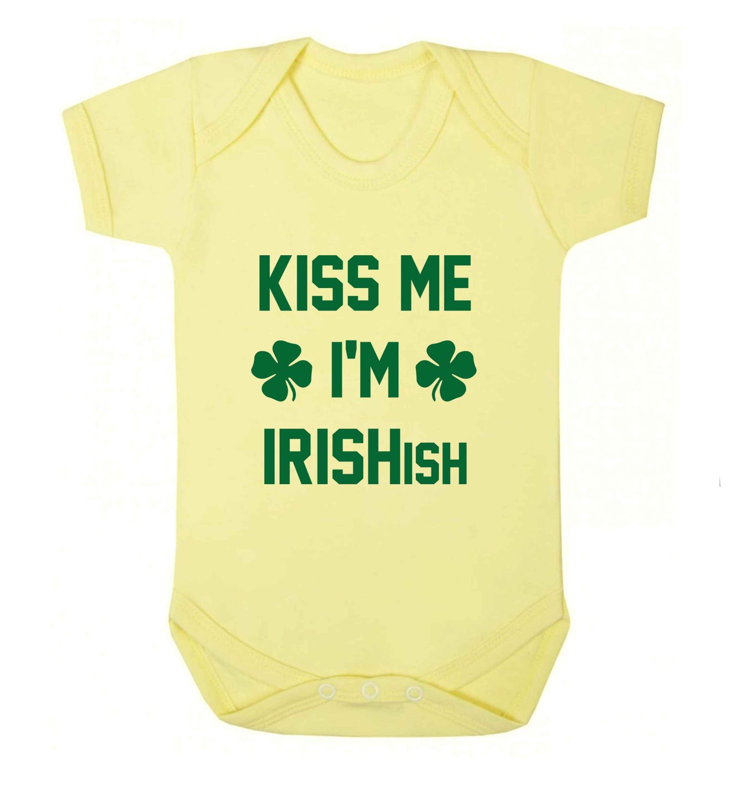 Kiss me I'm Irishish baby vest pale yellow 18-24 months