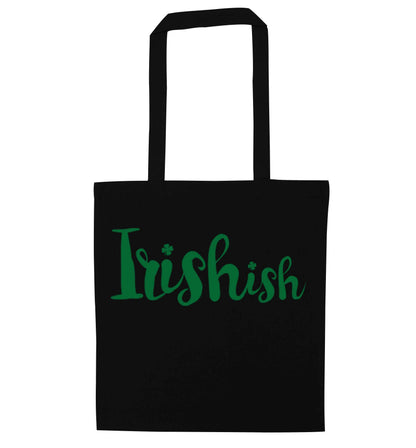 Irishish black tote bag