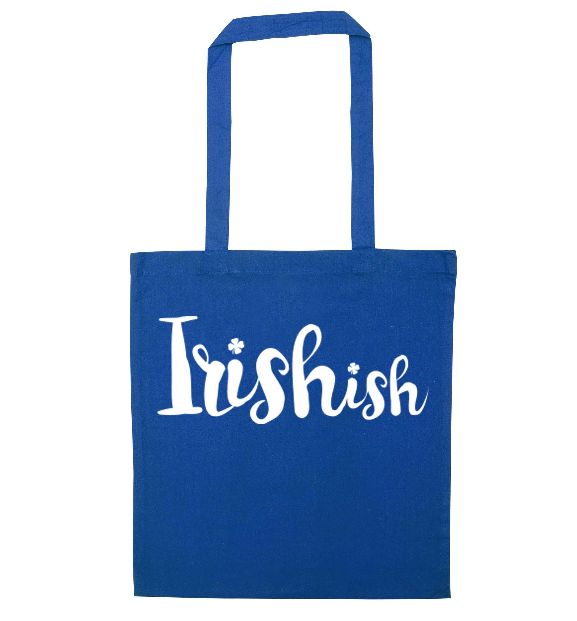 Irishish blue tote bag