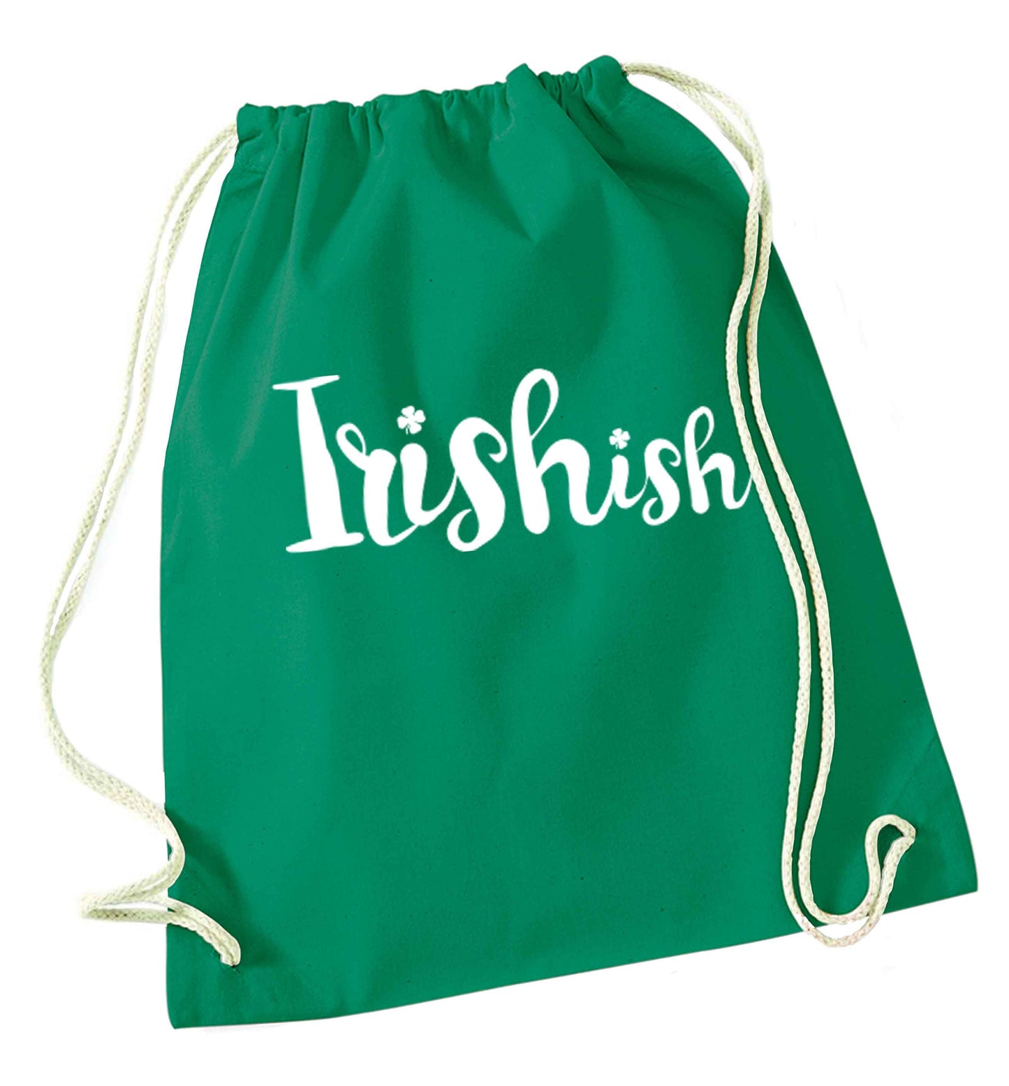Irishish green drawstring bag