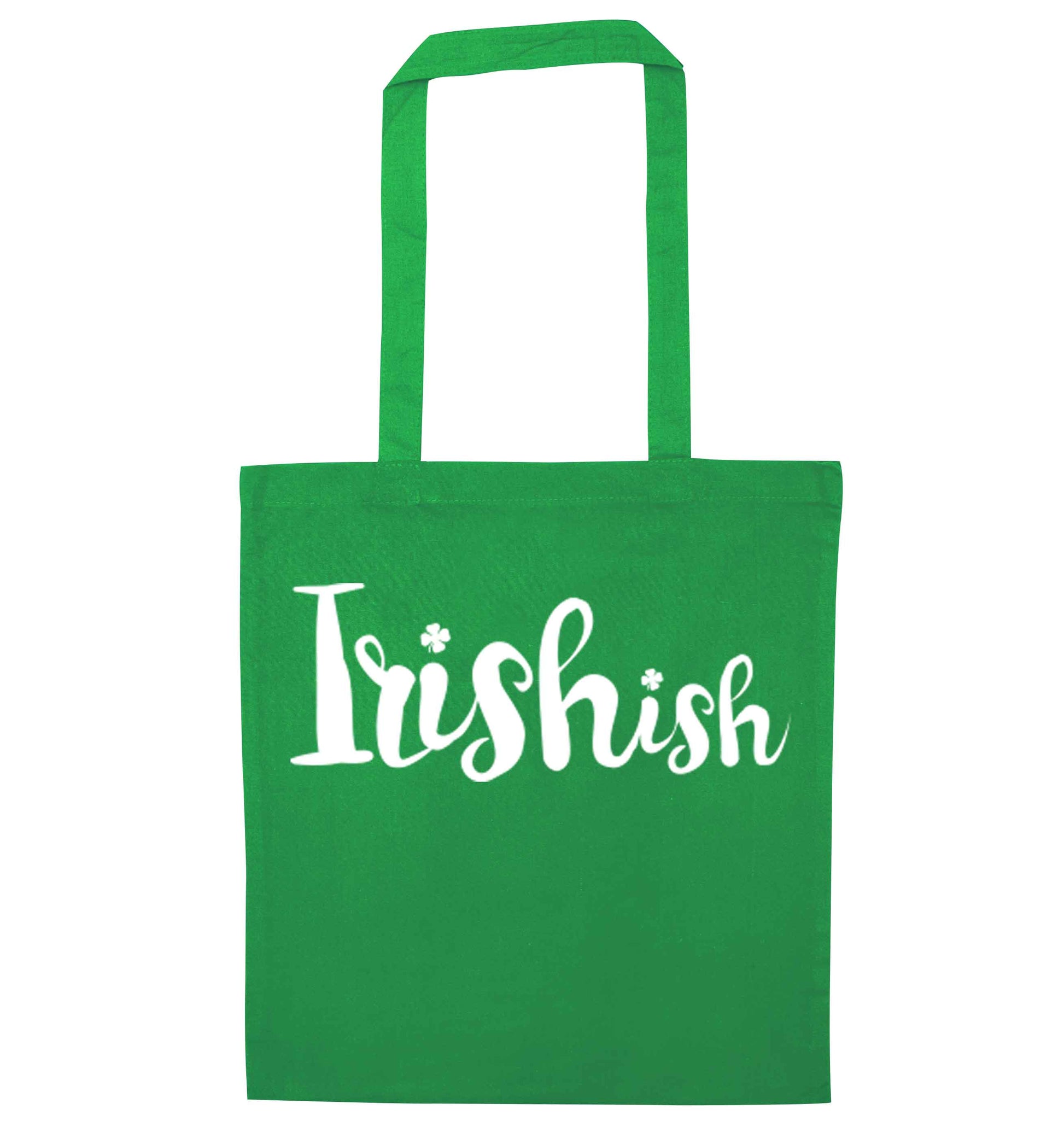 Irishish green tote bag