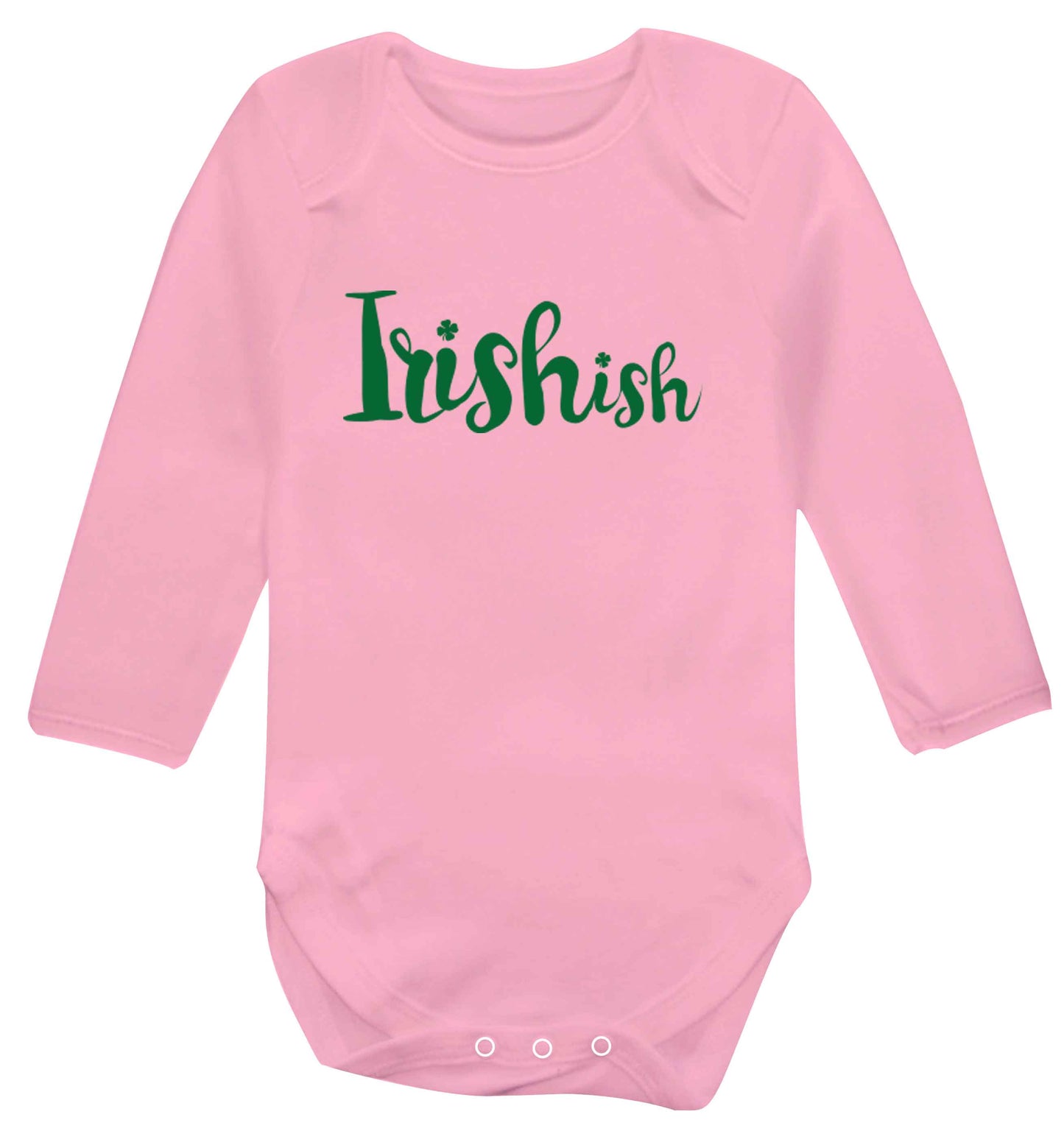 Irishish baby vest long sleeved pale pink 6-12 months