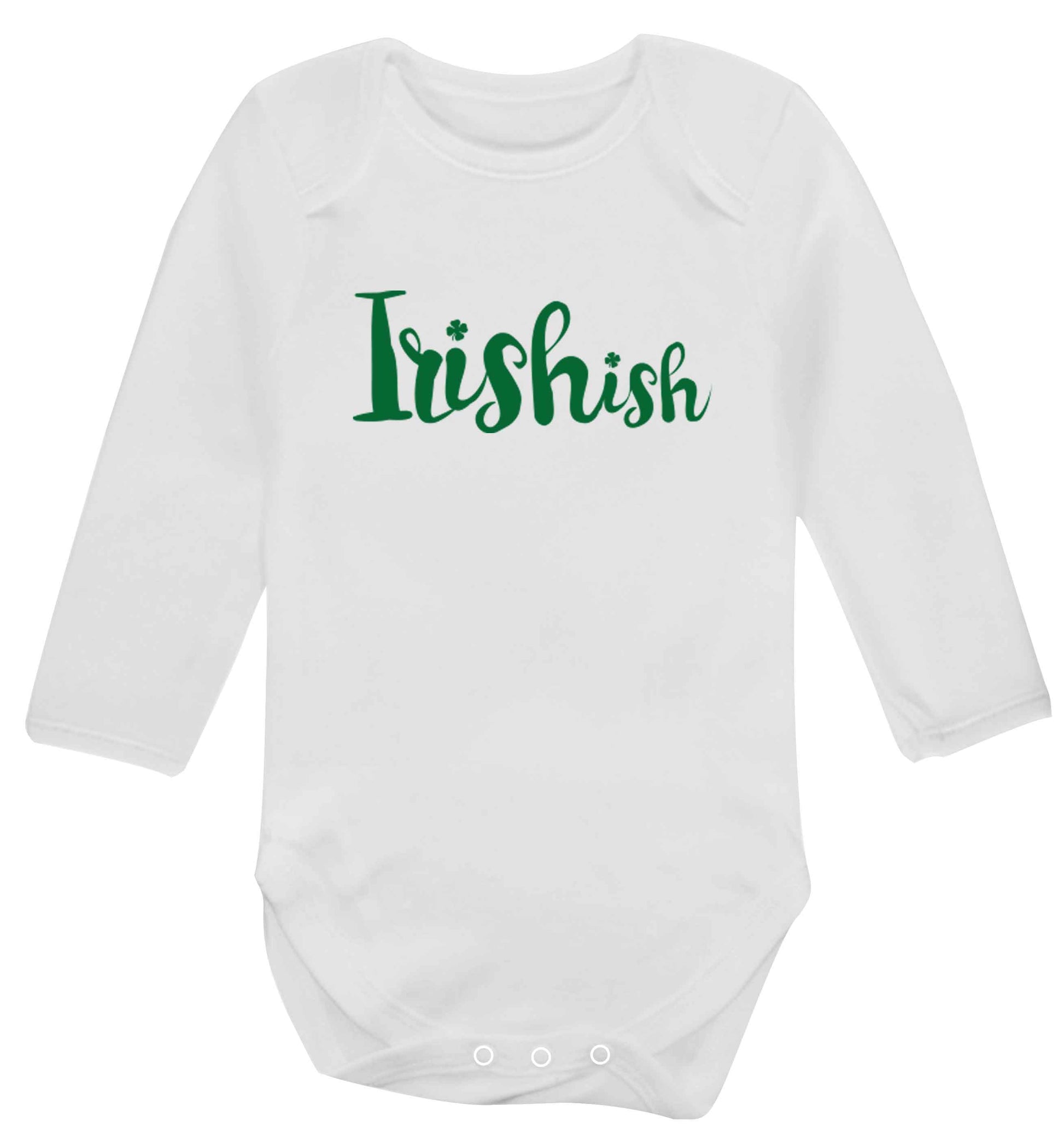Irishish baby vest long sleeved white 6-12 months