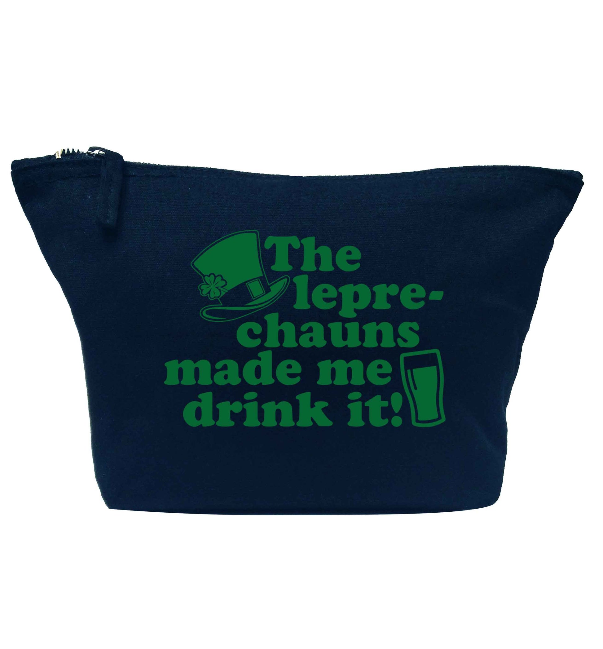 The leprechauns made me drink it navy makeup bag