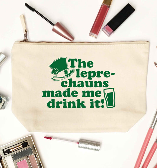 The leprechauns made me drink it natural makeup bag