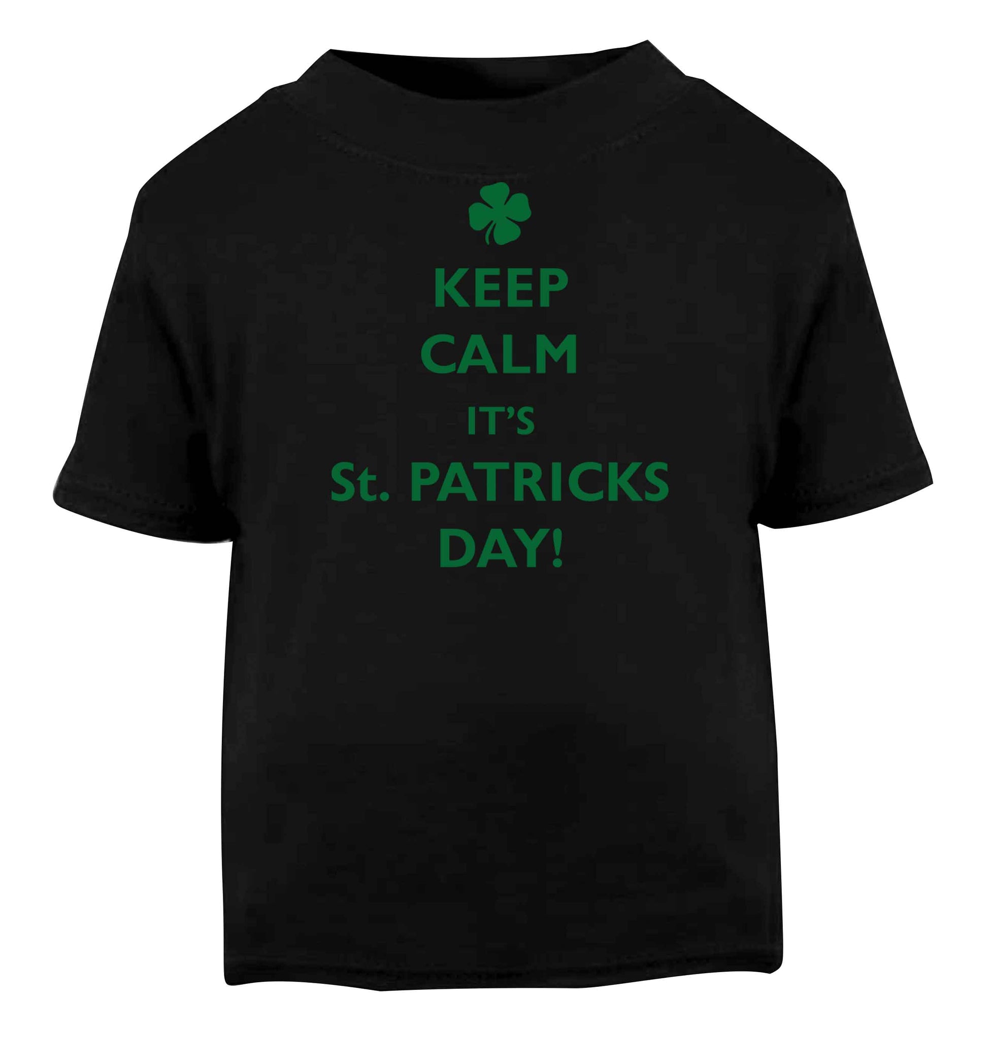 I can't keep calm it's St.Patricks day Black baby toddler Tshirt 2 years