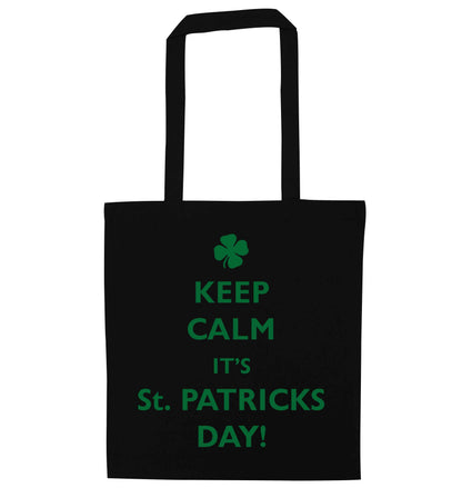 I can't keep calm it's St.Patricks day black tote bag