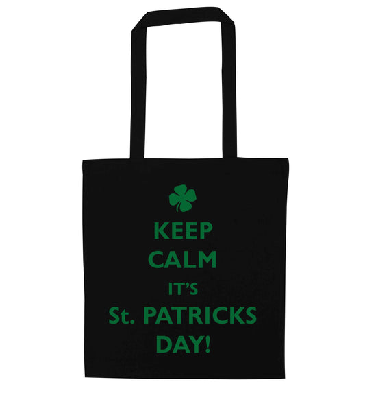 I can't keep calm it's St.Patricks day black tote bag