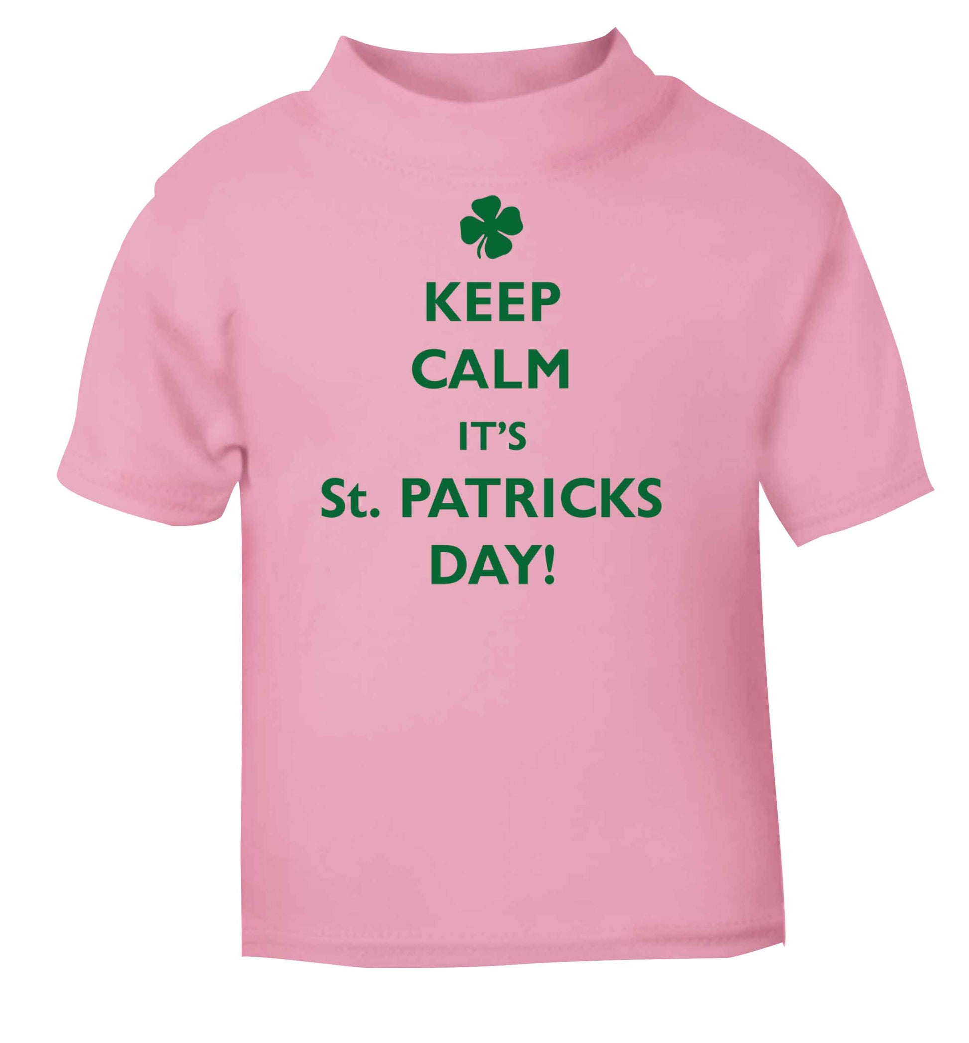I can't keep calm it's St.Patricks day light pink baby toddler Tshirt 2 Years