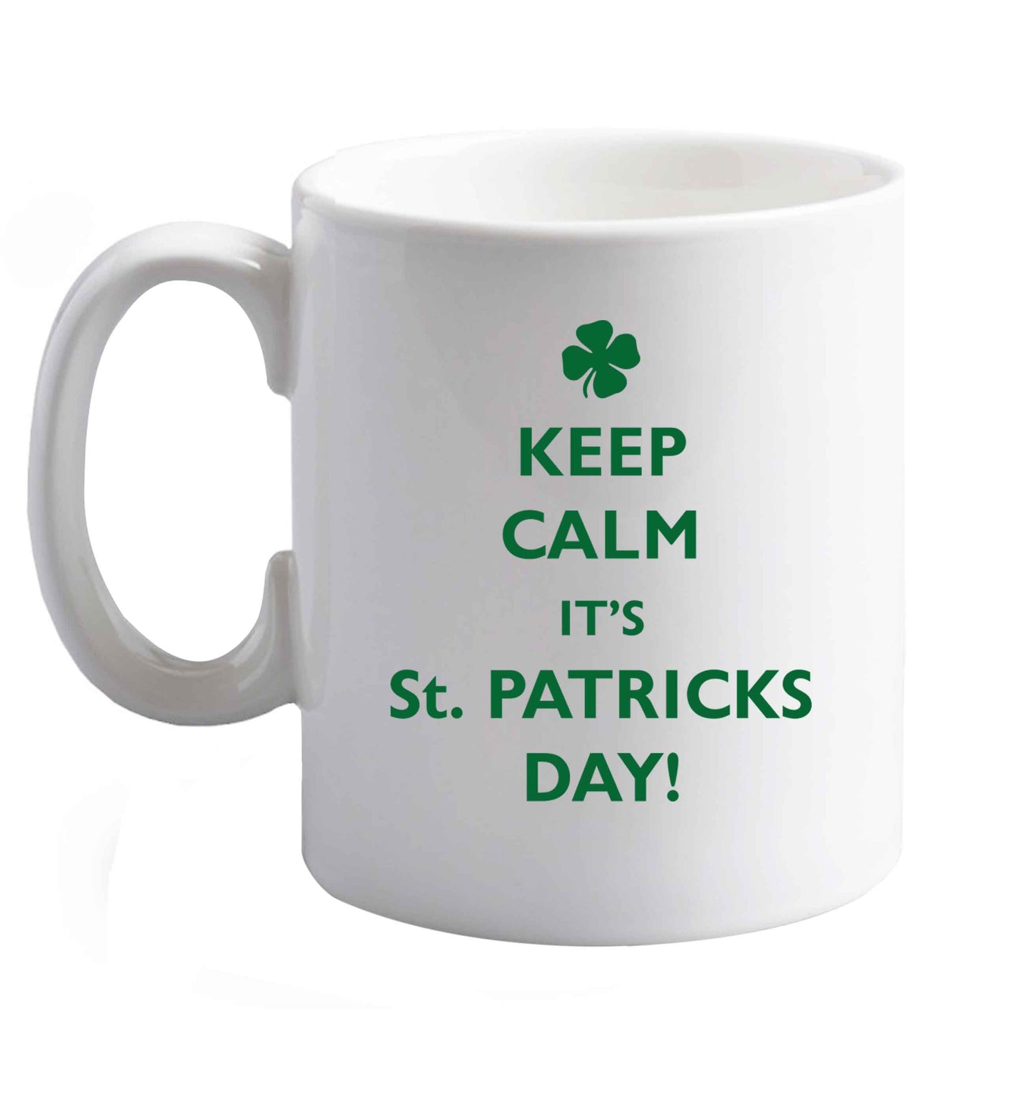 10 oz Favourite Type Pan Pancake ceramic mug right handed