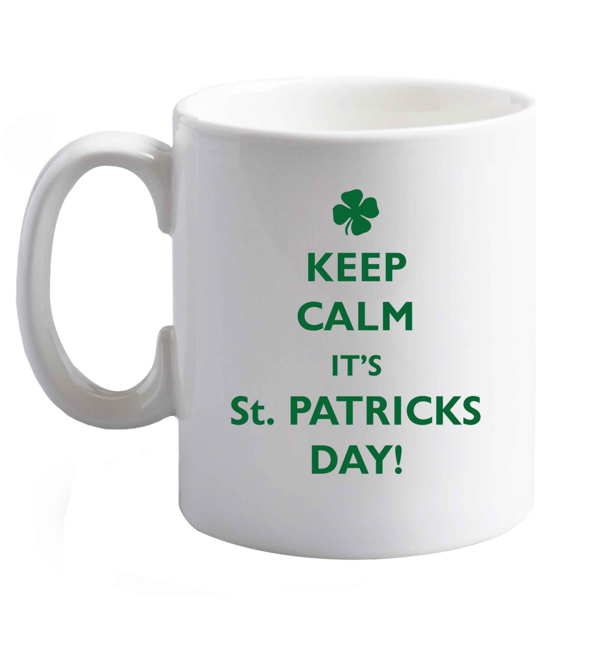 10 oz Favourite Type Pan Pancake ceramic mug right handed