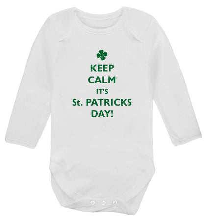 I can't keep calm it's St.Patricks day baby vest long sleeved white 6-12 months