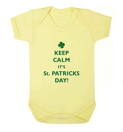 I can't keep calm it's St.Patricks day baby vest pale yellow 18-24 months