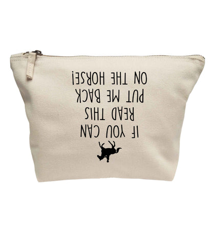 If you can read this put me back on the horse | Makeup / wash bag