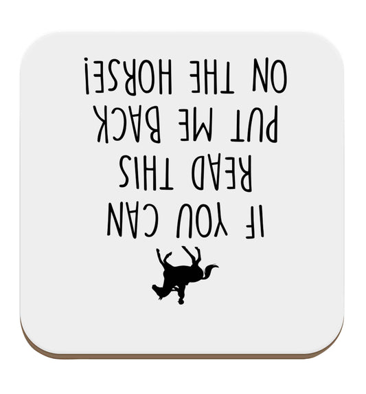 If you can read this put me back on the horse set of four coasters