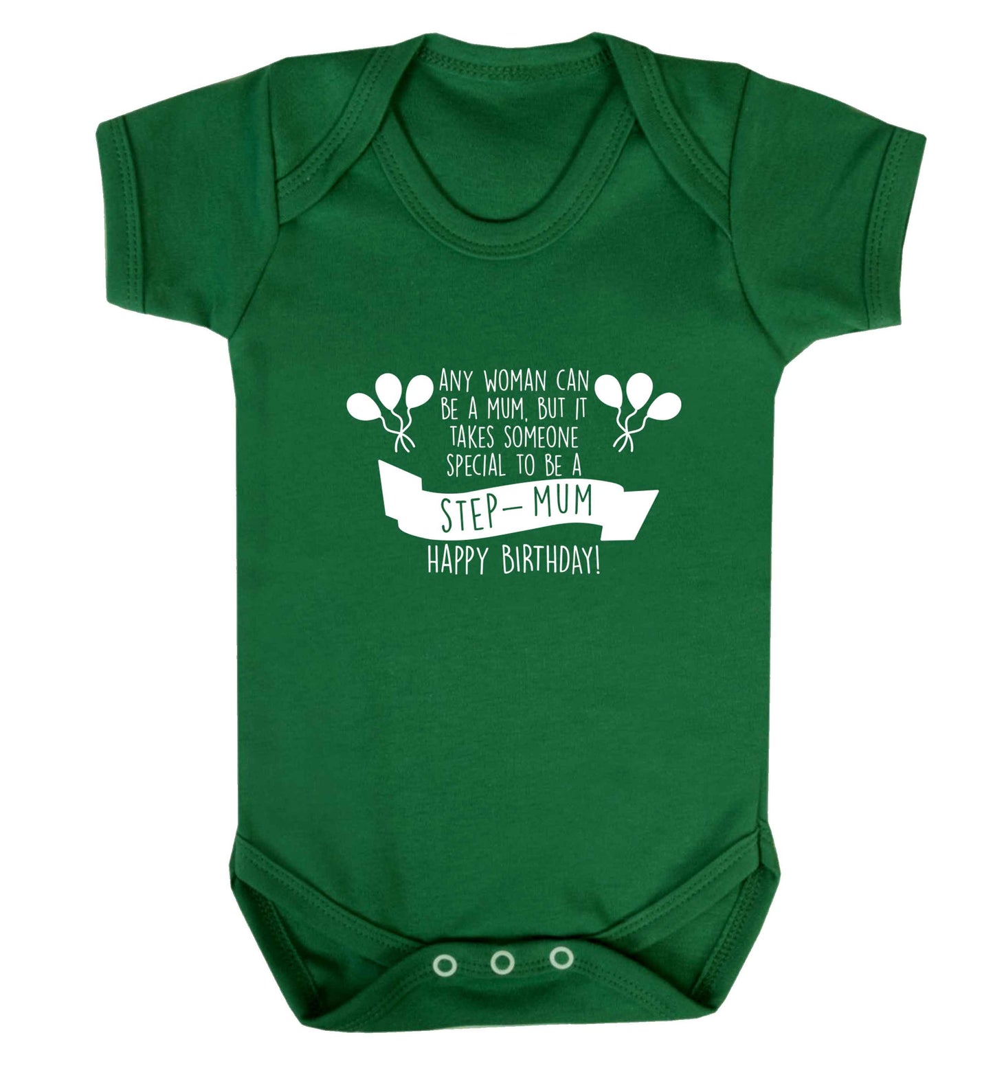 Takes someone special to be a step-mum, happy birthday! baby vest green 18-24 months