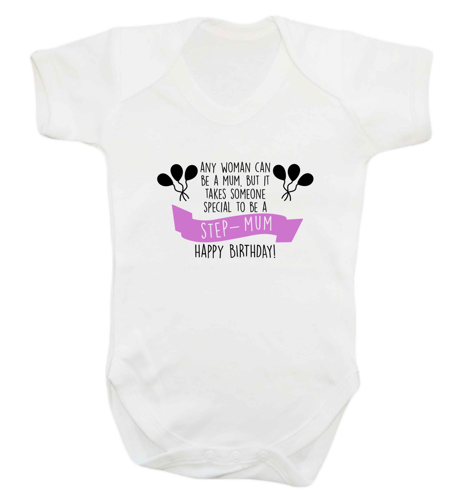Takes someone special to be a step-mum, happy birthday! baby vest white 18-24 months