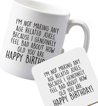 10 oz Ceramic mug and coaster Favourite Type Pan Pancake both sides